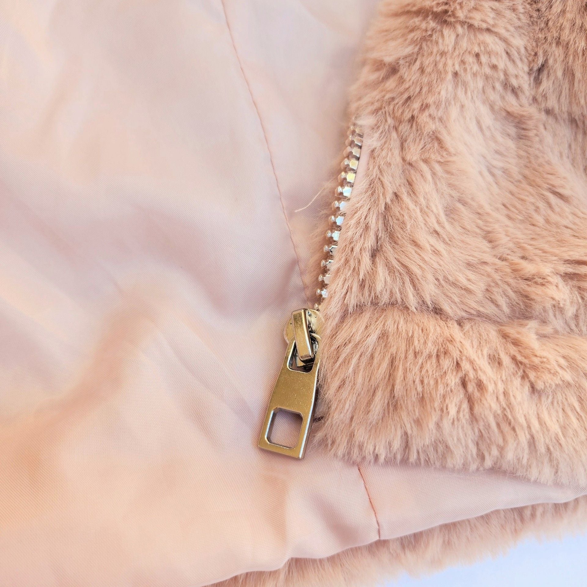 Blashe Faux Fur Puffer Jacket Pink 13