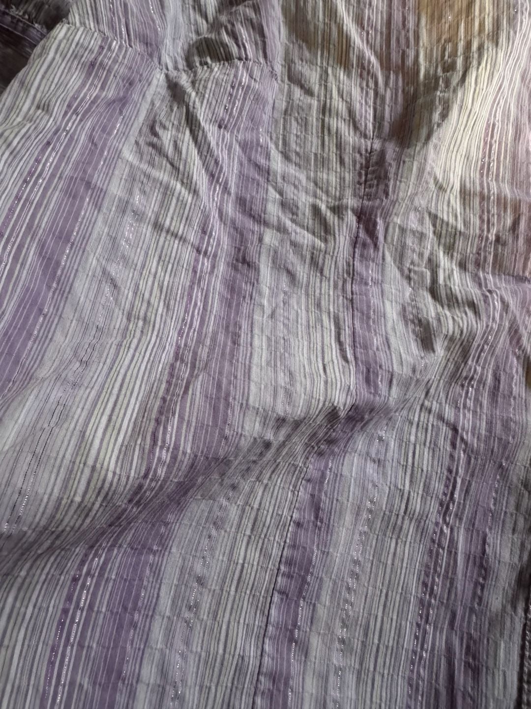 JM Collection Button Down Shirt Size 20W Purple Striped 3