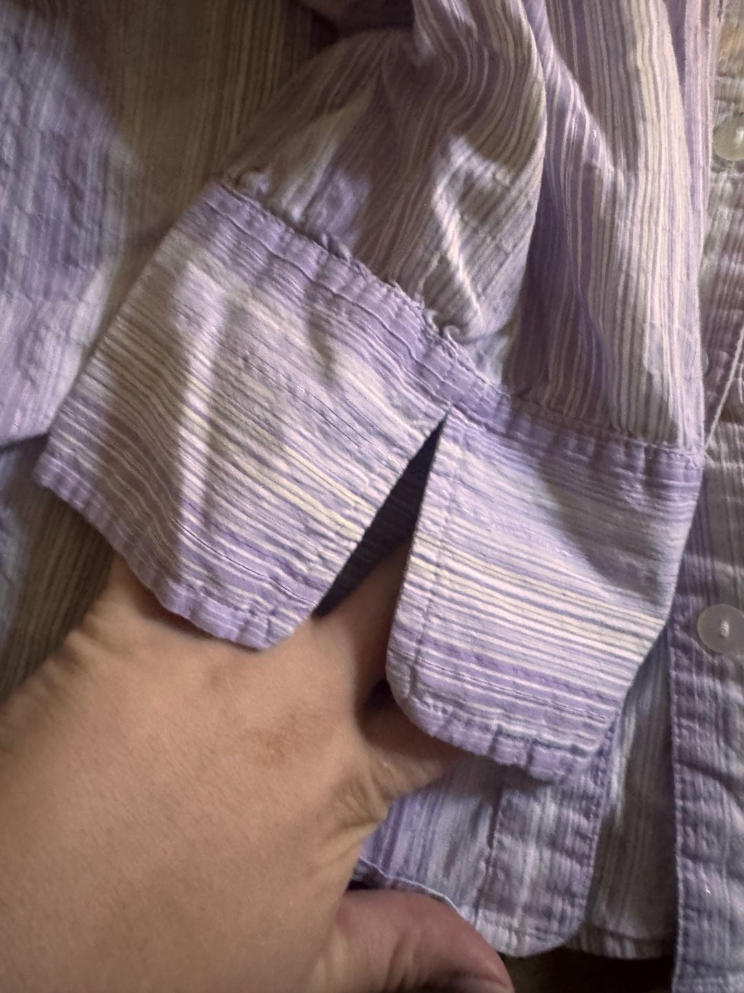 JM Collection Button Down Shirt Size 20W Purple Striped 5