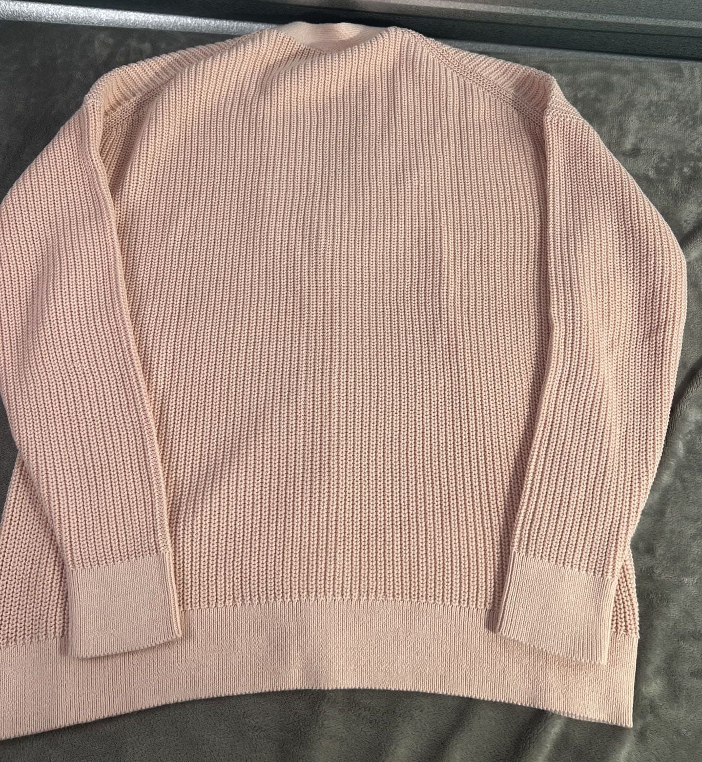Haven Well Within Cardigan Size M Pink Organic Cotton V-Neck Sweater 9
