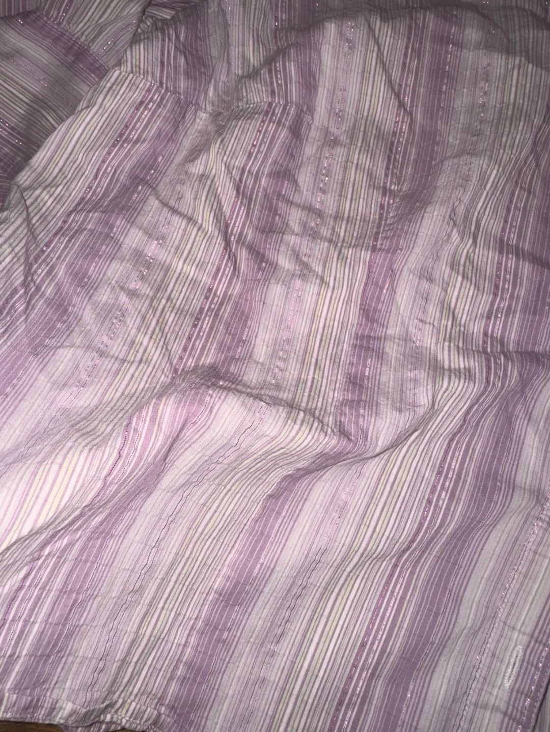 JM Collection Button Down Shirt Size 20W Purple Striped 4