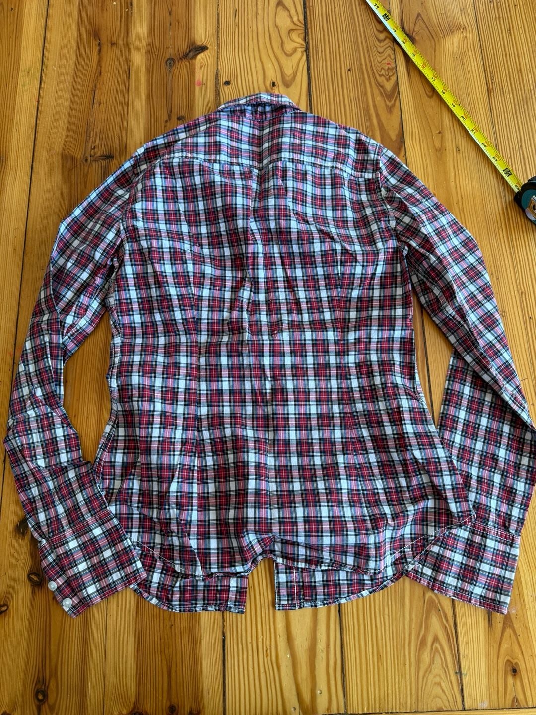 American Eagle Outfitters Plaid Button Up Shirt Size 2 Red White Blue 3