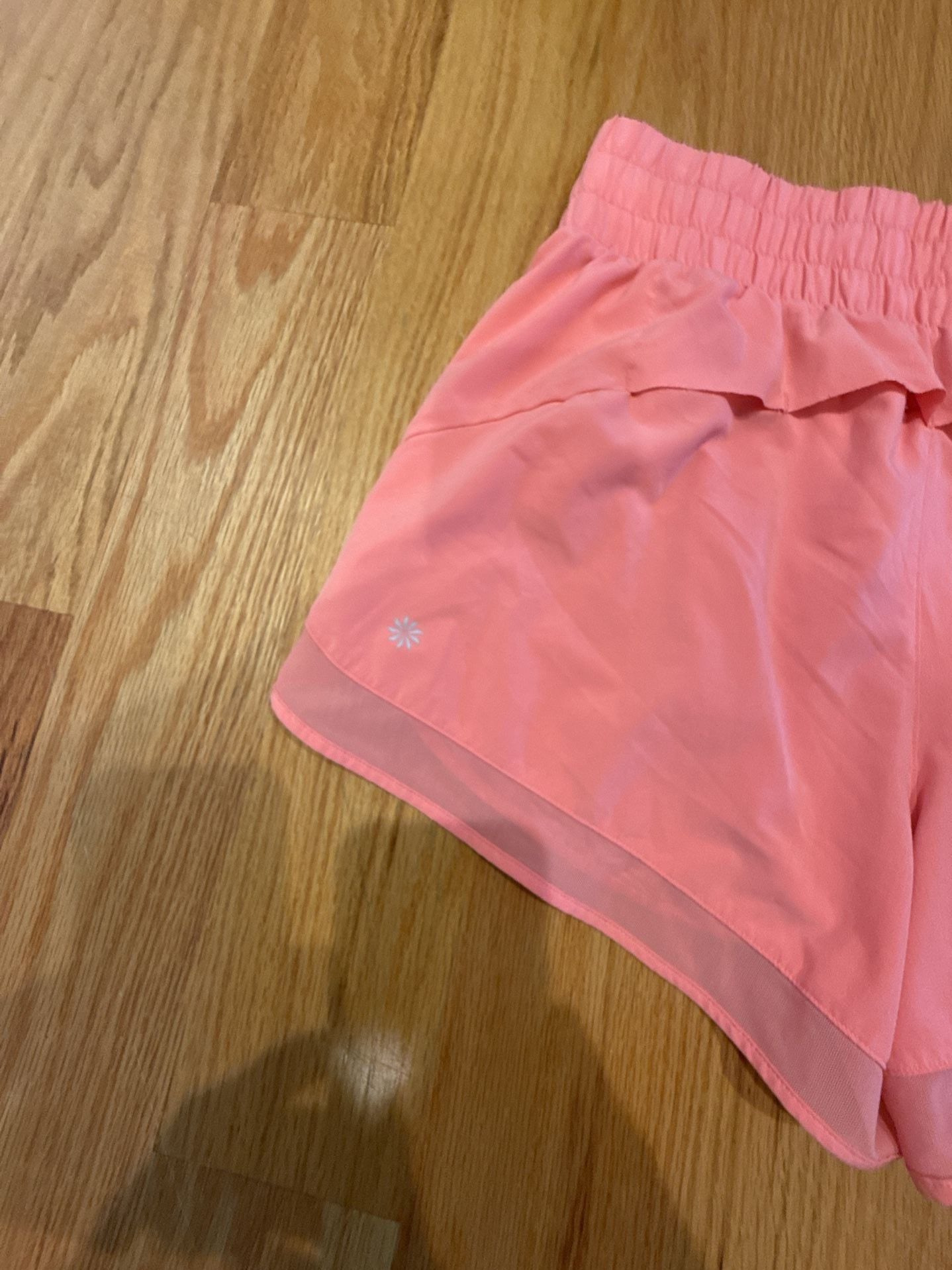 Athleta High Rise Mesh Racer Run 3" Short Size S Pink Athletic 5