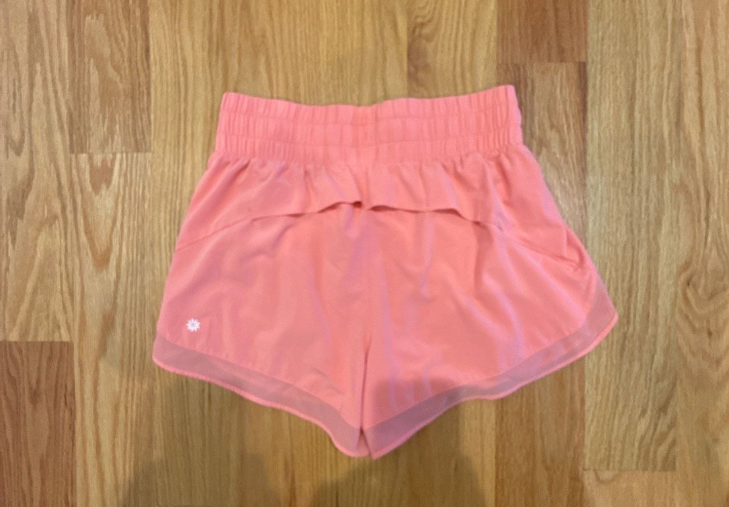 Athleta High Rise Mesh Racer Run 3" Short Size S Pink Athletic 4