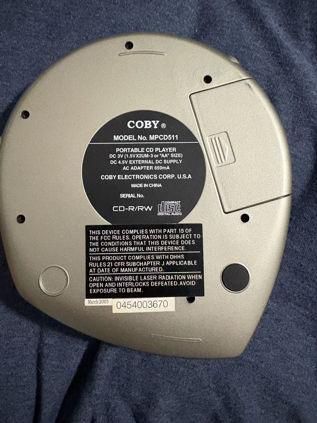 Coby MPCD511 Portable MP3 CD Player Anti-Skip 3