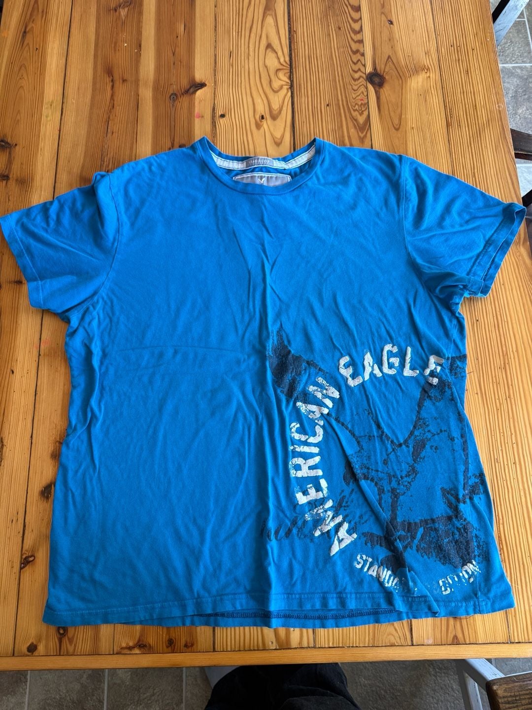 American Eagle Outfitters T-Shirt Size XXL Blue Classic Fit Graphic 2