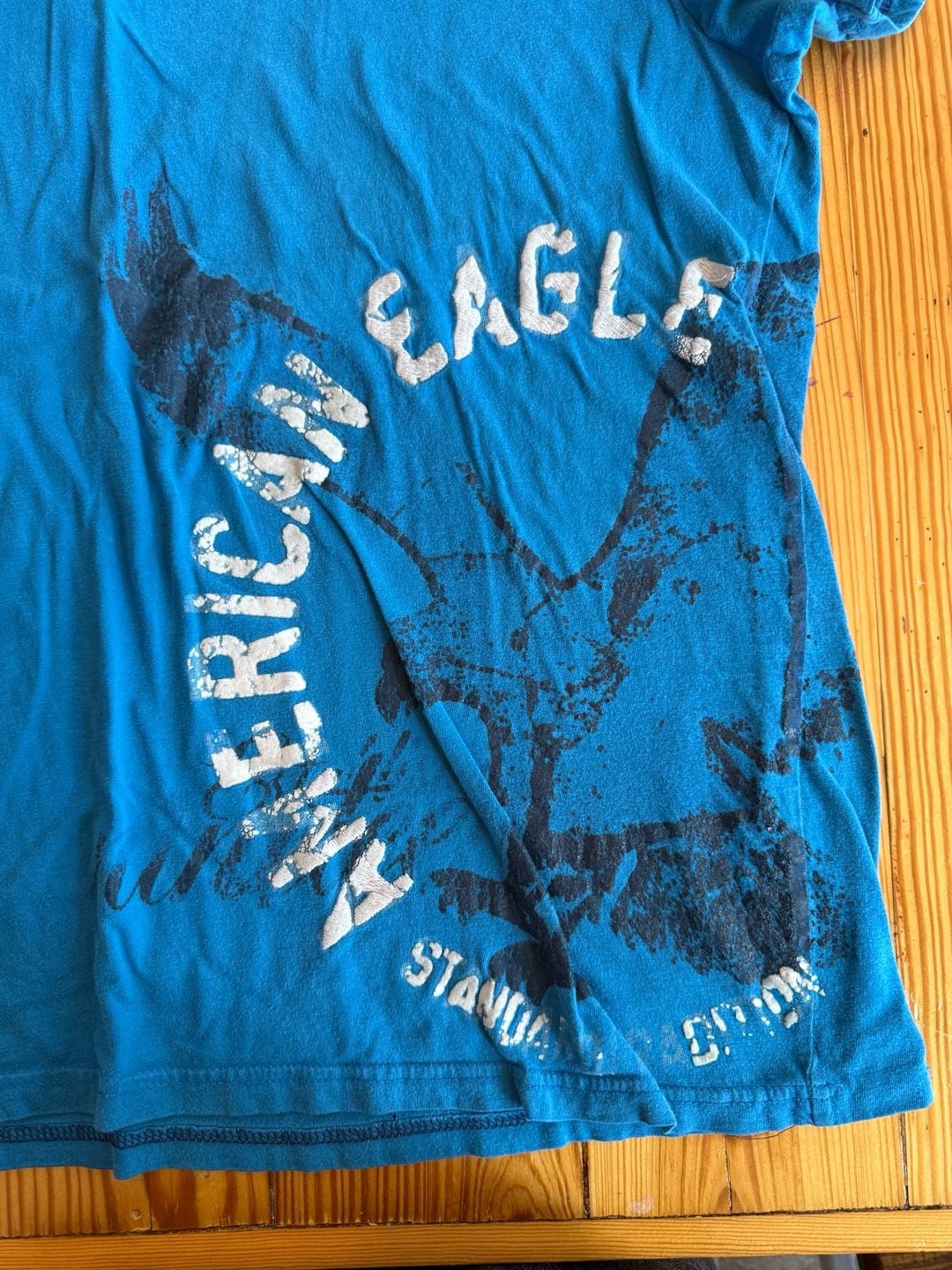 American Eagle Outfitters T-Shirt Size XXL Blue Classic Fit Graphic 3