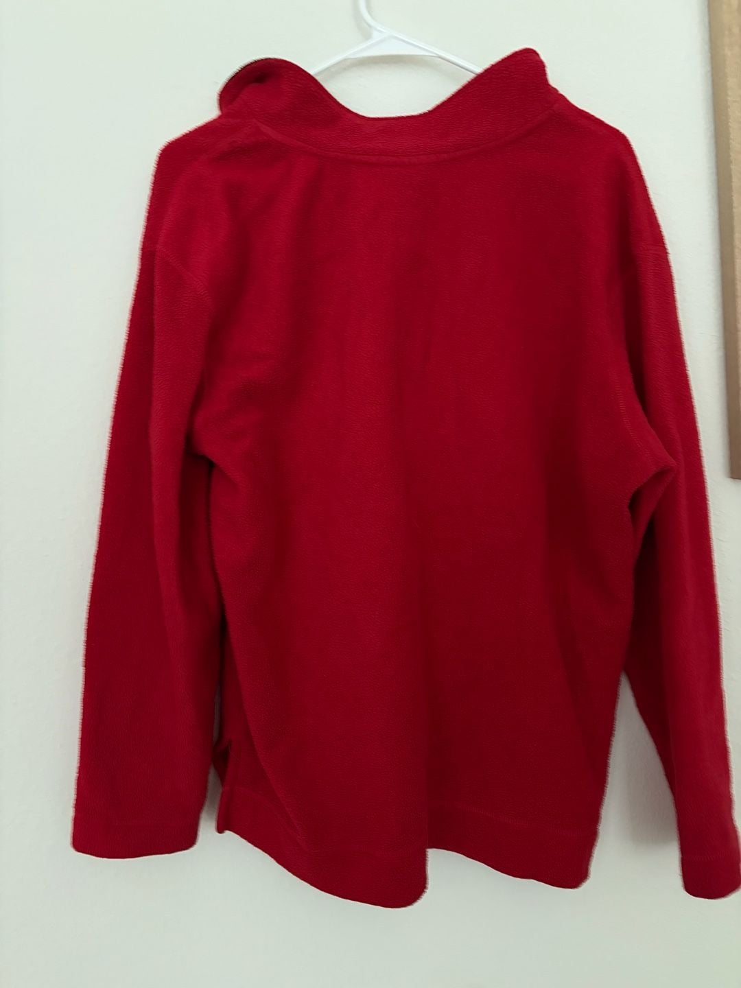 Catalina Fleece Pullover Size L Red Black Half Zip Sweatshirt 8