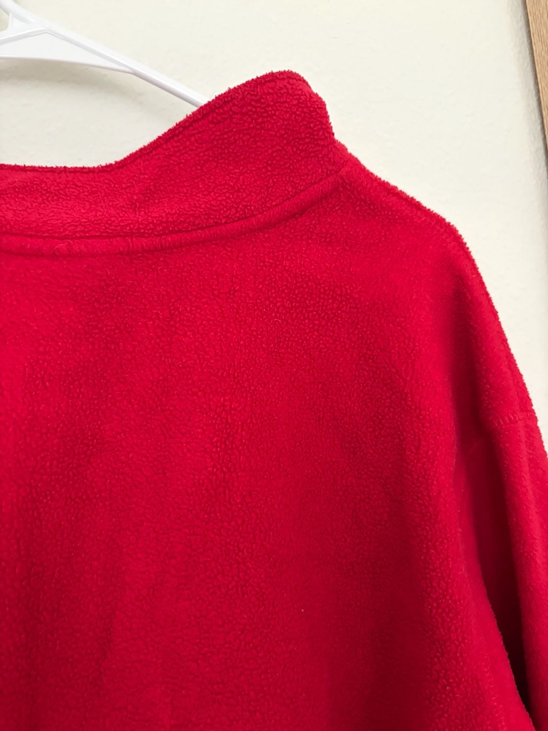Catalina Fleece Pullover Size L Red Black Half Zip Sweatshirt 10
