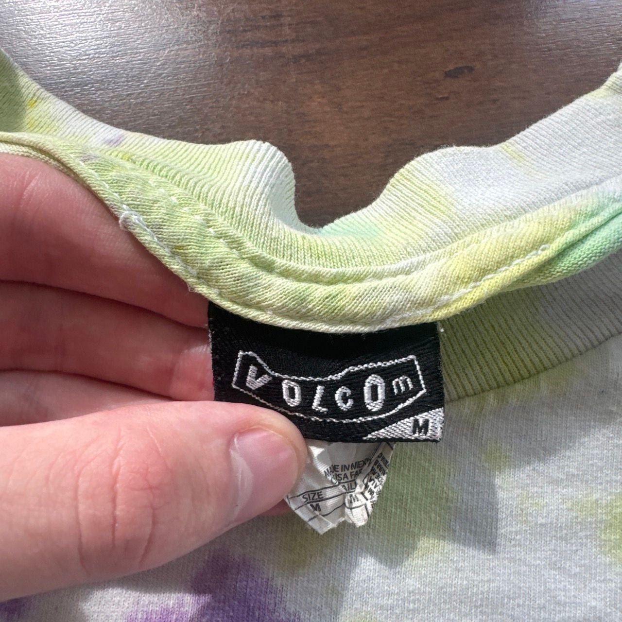 Volcom Tie Dye T-Shirt Size M Multi Graphic Logo 3
