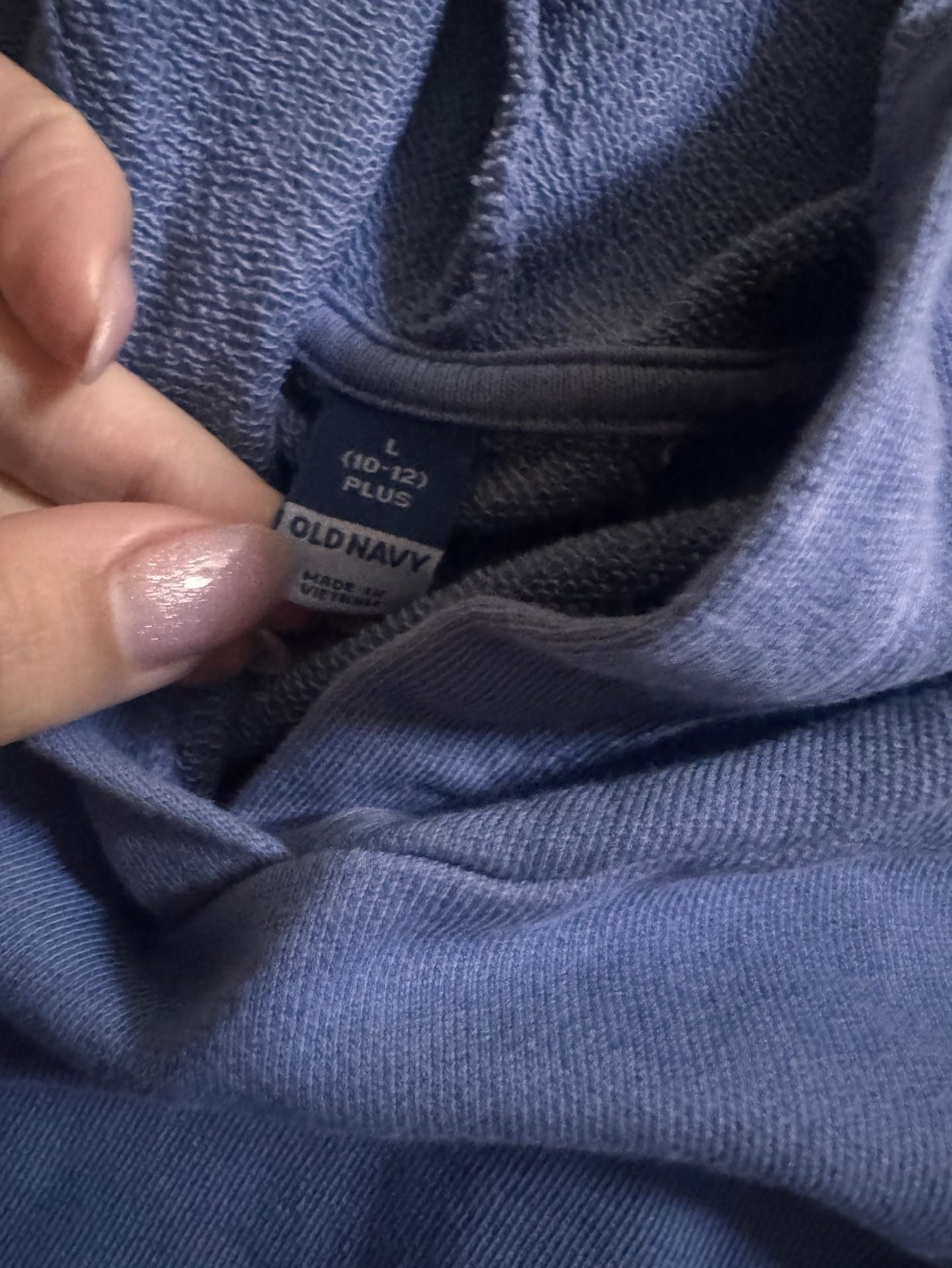 Old Navy G Tunic Hoody Size L 10-12 Plus Seaborne Blue 3