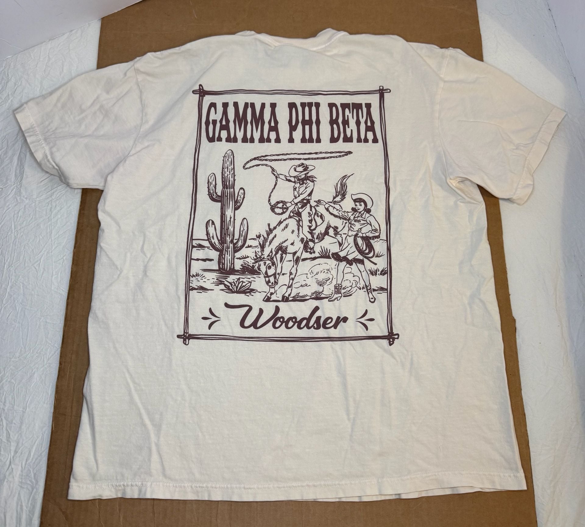 Comfort Colors Woodser Gamma Phi Beta T-Shirt Size Large 5