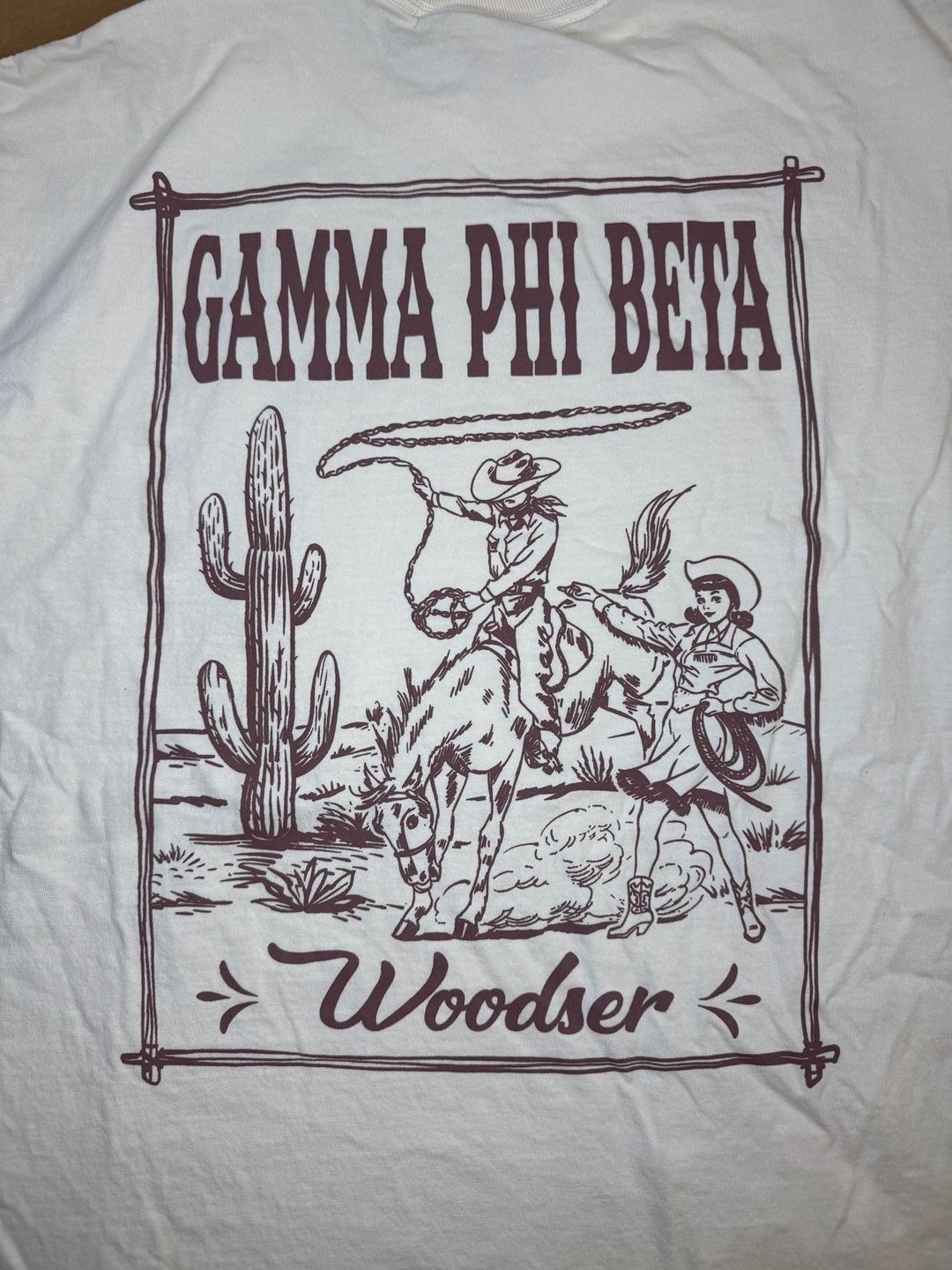 Comfort Colors Woodser Gamma Phi Beta T-Shirt Size Large 7