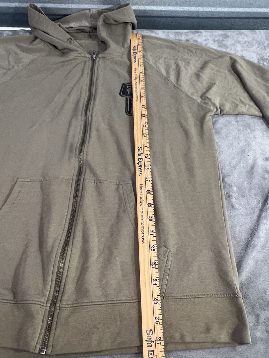 Independent Trading Company Full Zip Hoodie Size XL Khaki Key Logo 8