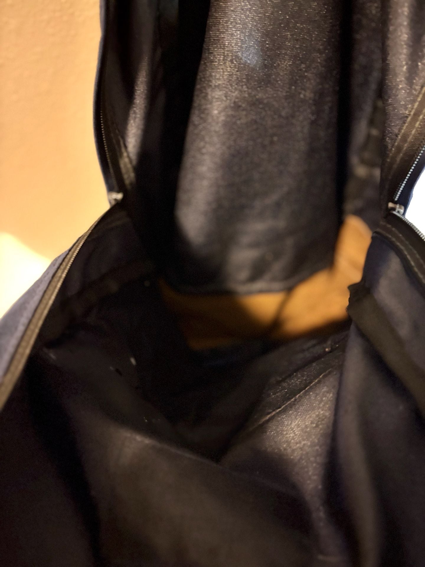 JanSport Navy Blue Backpack Suede Bottom 4