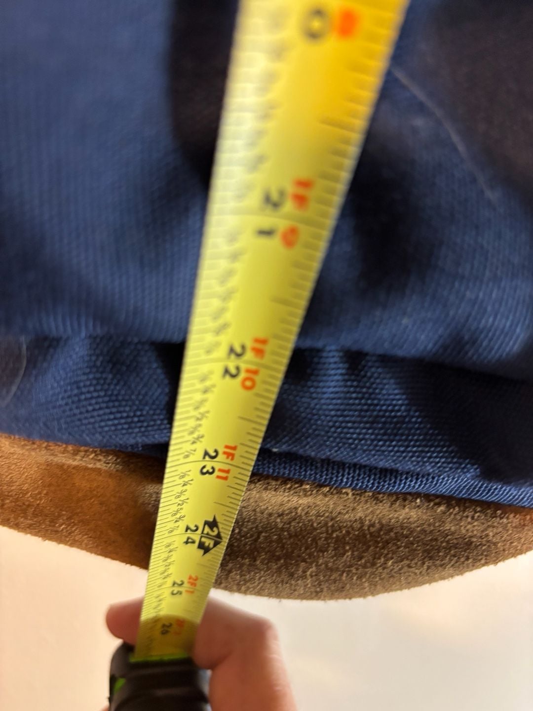 JanSport Navy Blue Backpack Suede Bottom 7