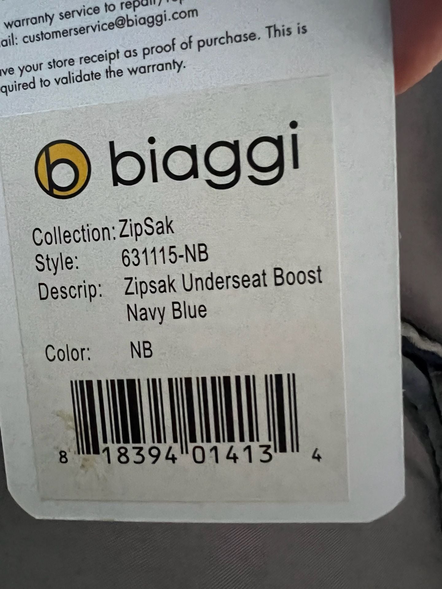 Biaggi ZipSak Underseat Boost Navy Blue Luggage Bag 3