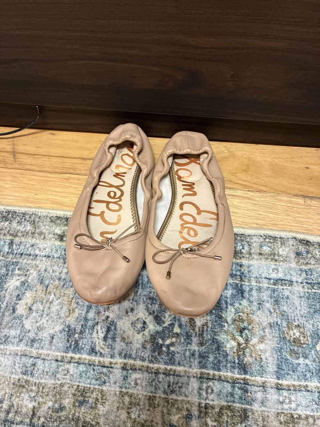 Sam Edelman Felicia Ballet Flats Size 8.5 Nude Leather 2