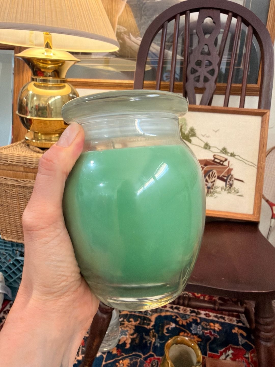Holiday Candle Organic Living Fresh Garland Soy Based Candle Glass Jar Christmas 6