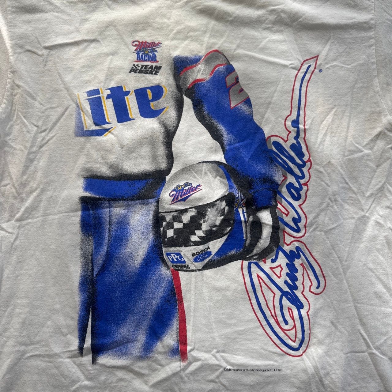 Vintage Rusty Wallace Miller Lite NASCAR T-Shirt 6
