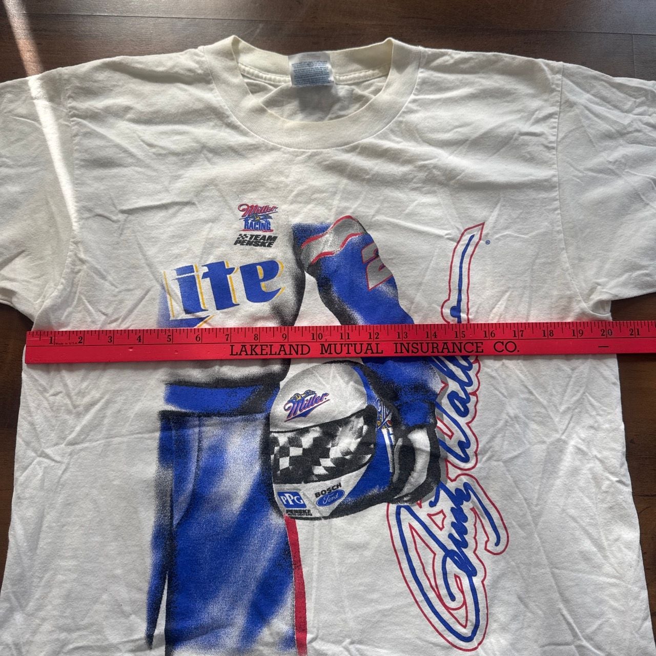 Vintage Rusty Wallace Miller Lite NASCAR T-Shirt 7