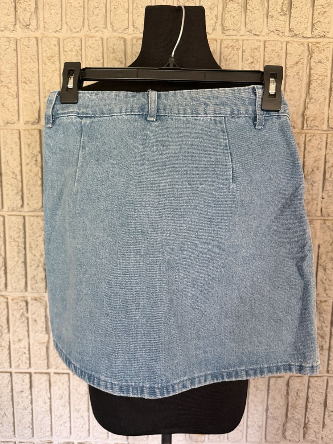 908 Denim Co. Embroidered Denim Mini Skirt Size USA 4 7