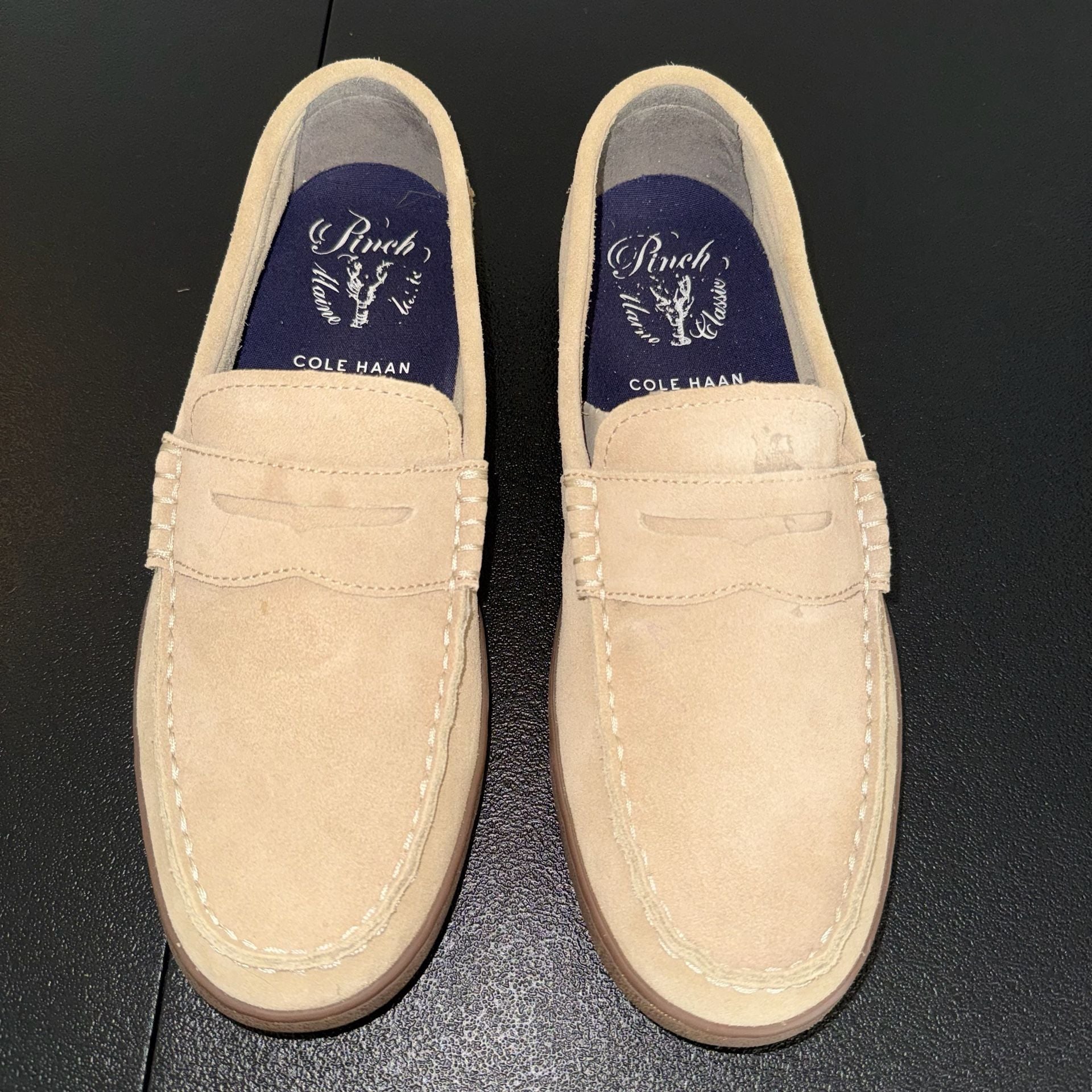 Cole Haan Pinch Weekender Size 10 M Taupe Suede Loafers 3