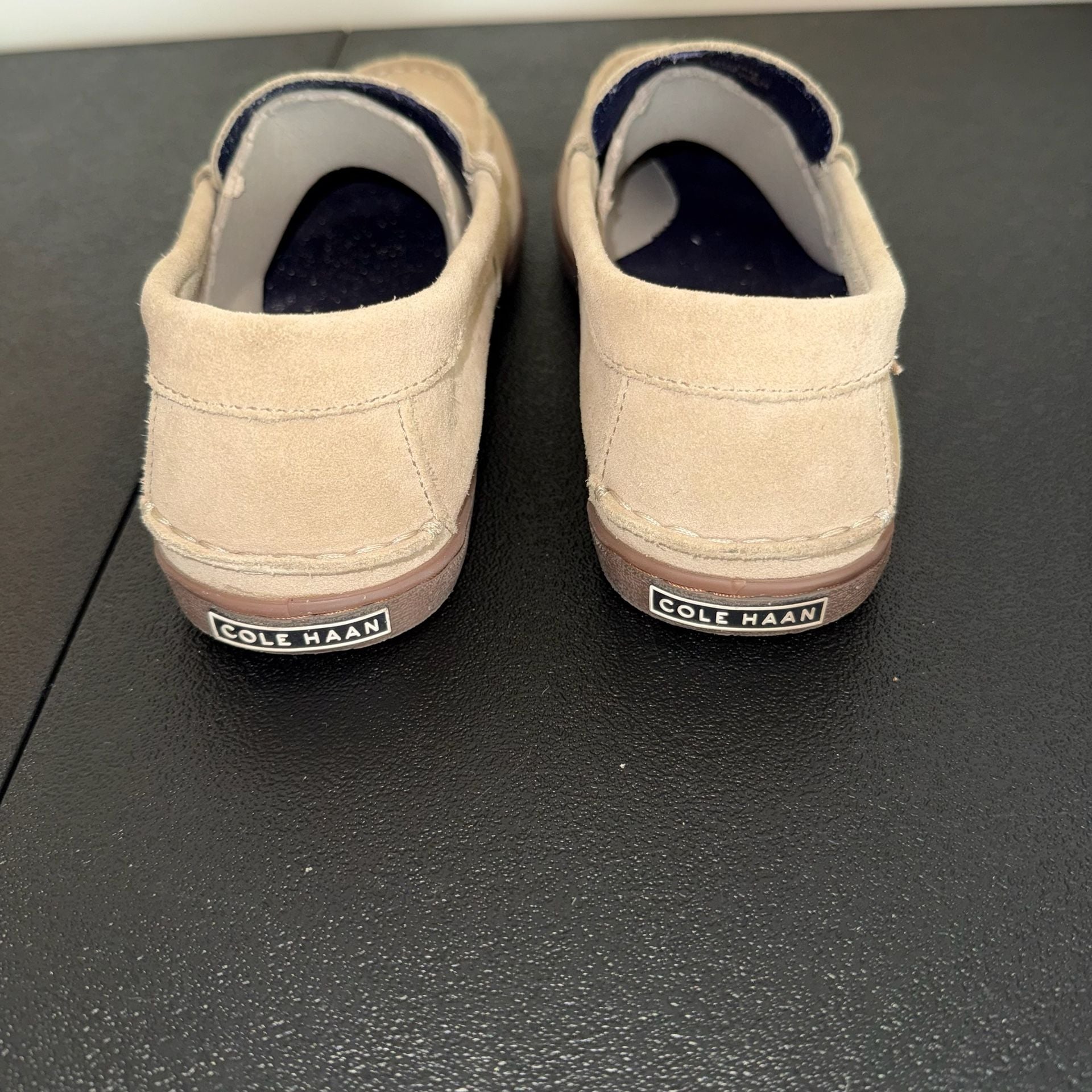 Cole Haan Pinch Weekender Size 10 M Taupe Suede Loafers 4
