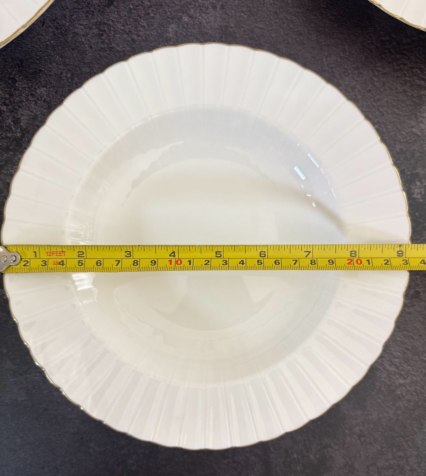 Petite Mikasa Fluted Gold Bowl Set of 3 White Bone China 7