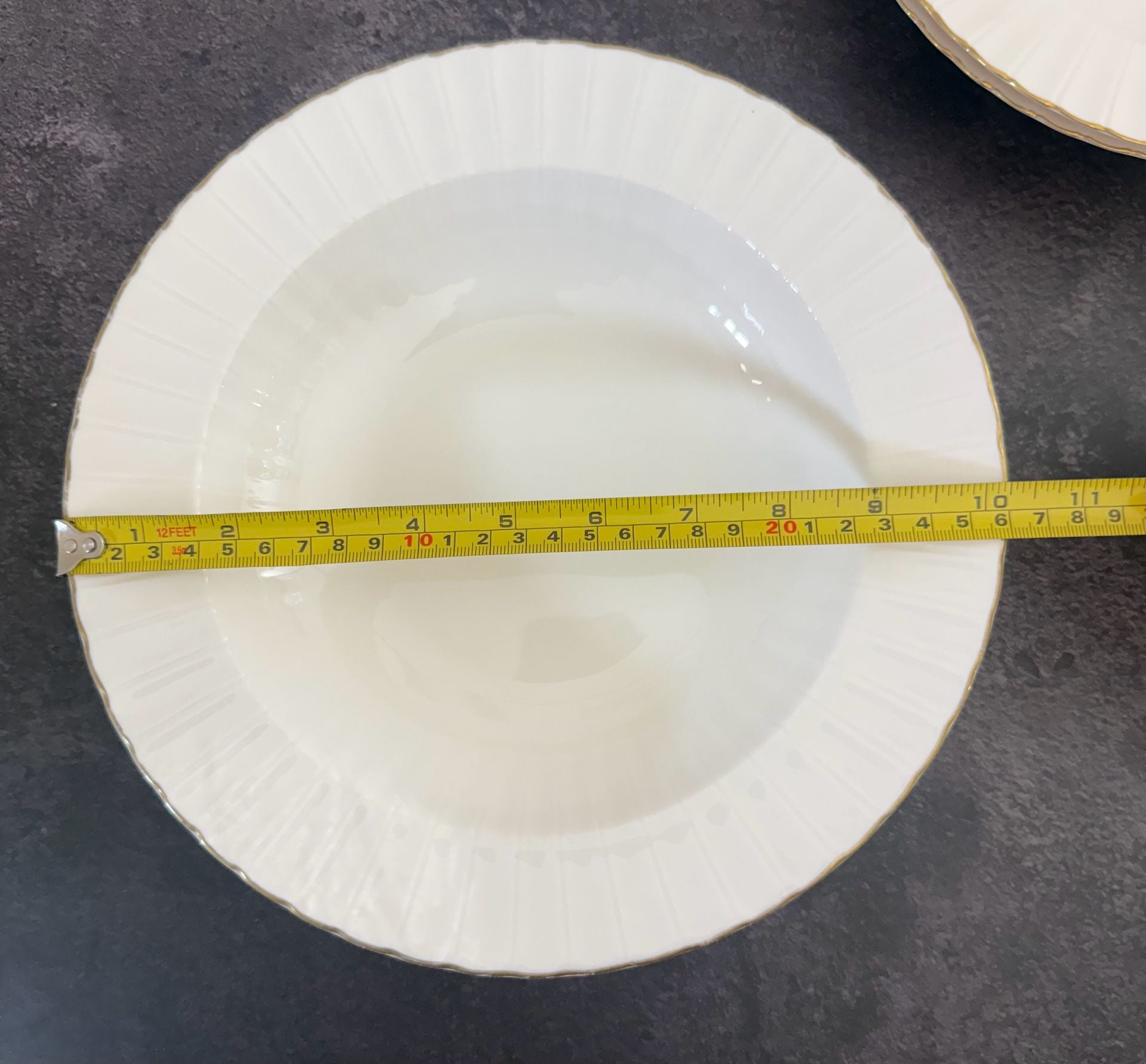Petite Mikasa Fluted Gold Bowl Set of 3 White Bone China 8