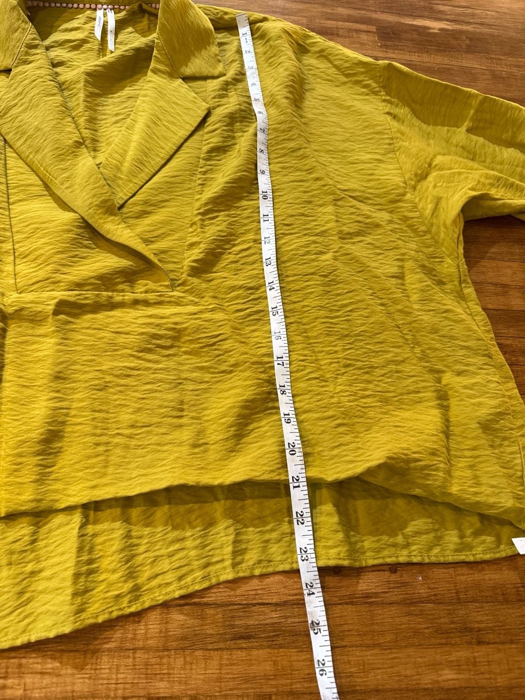 by Anthropologie Collared V-Neck Blouse Size S Green (k1) 6