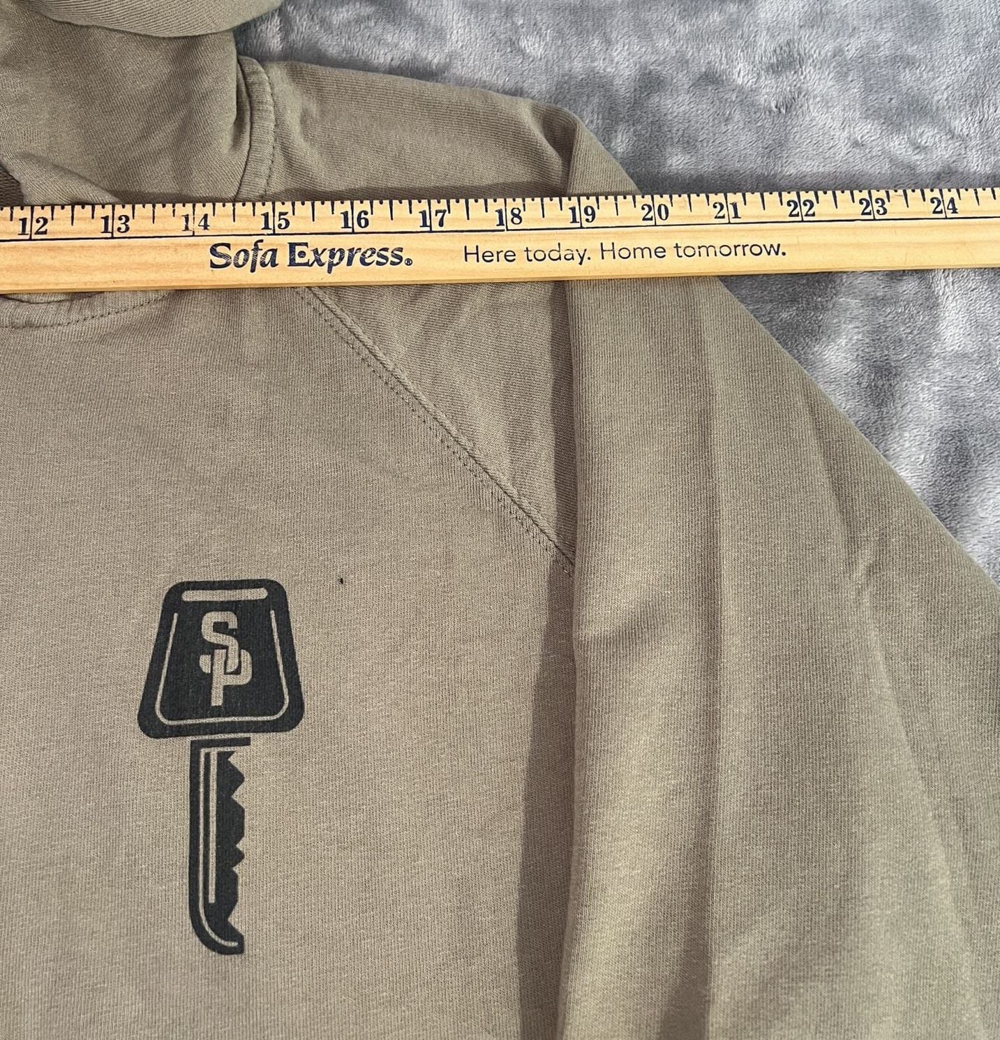 Independent Trading Company Full Zip Hoodie Size XL Khaki Key Logo 9