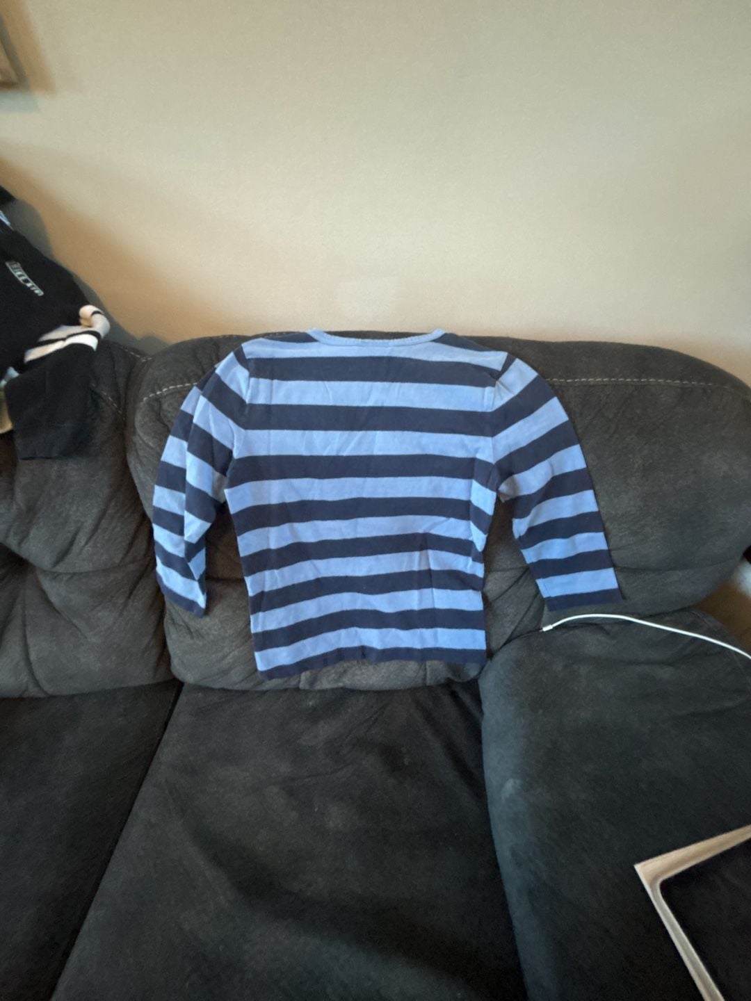 Polo Jeans Co. Striped Long Sleeve T-Shirt Size S Blue Navy Logo Y2K 6