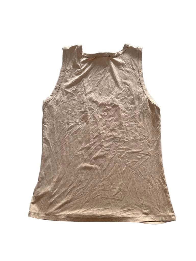 Boston Proper Tank Top Size M Tan Scoop Neck Rayon Spandex 5