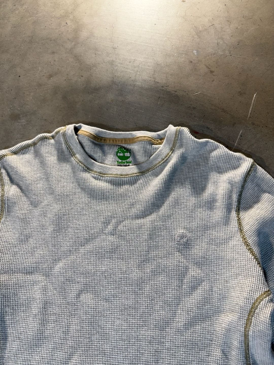 Timberland Thermal Long Sleeve Shirt Size M Off White Cotton 4