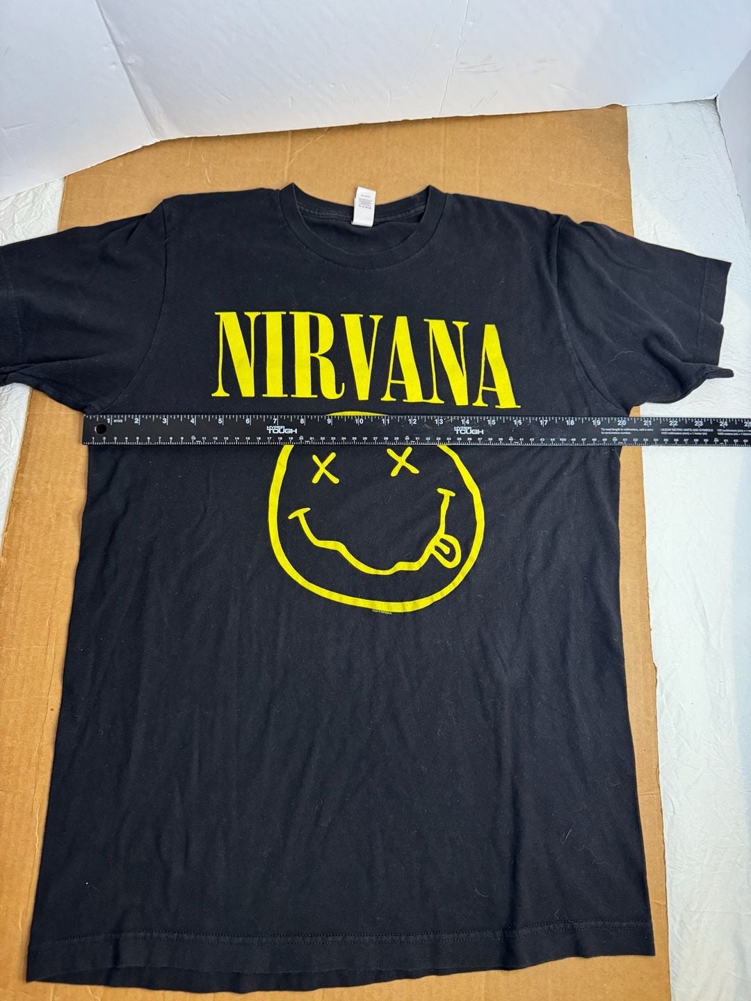 Tultex Nirvana Smiley Face Band T-Shirt Size M Black 8