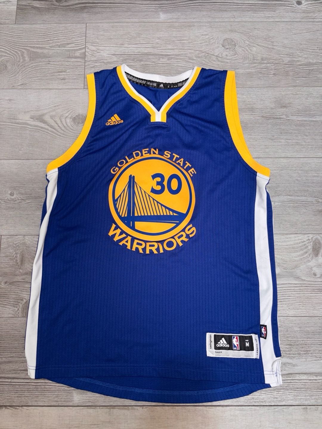 Adidas Stephen Curry Golden State Warriors Jersey Size M Blue NBA Swingman 2