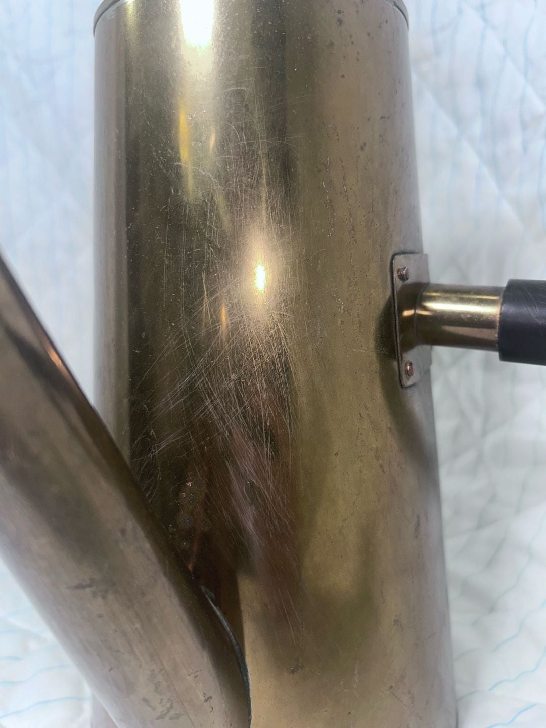 Vintage Brass Coffee Pot Side Handle 3