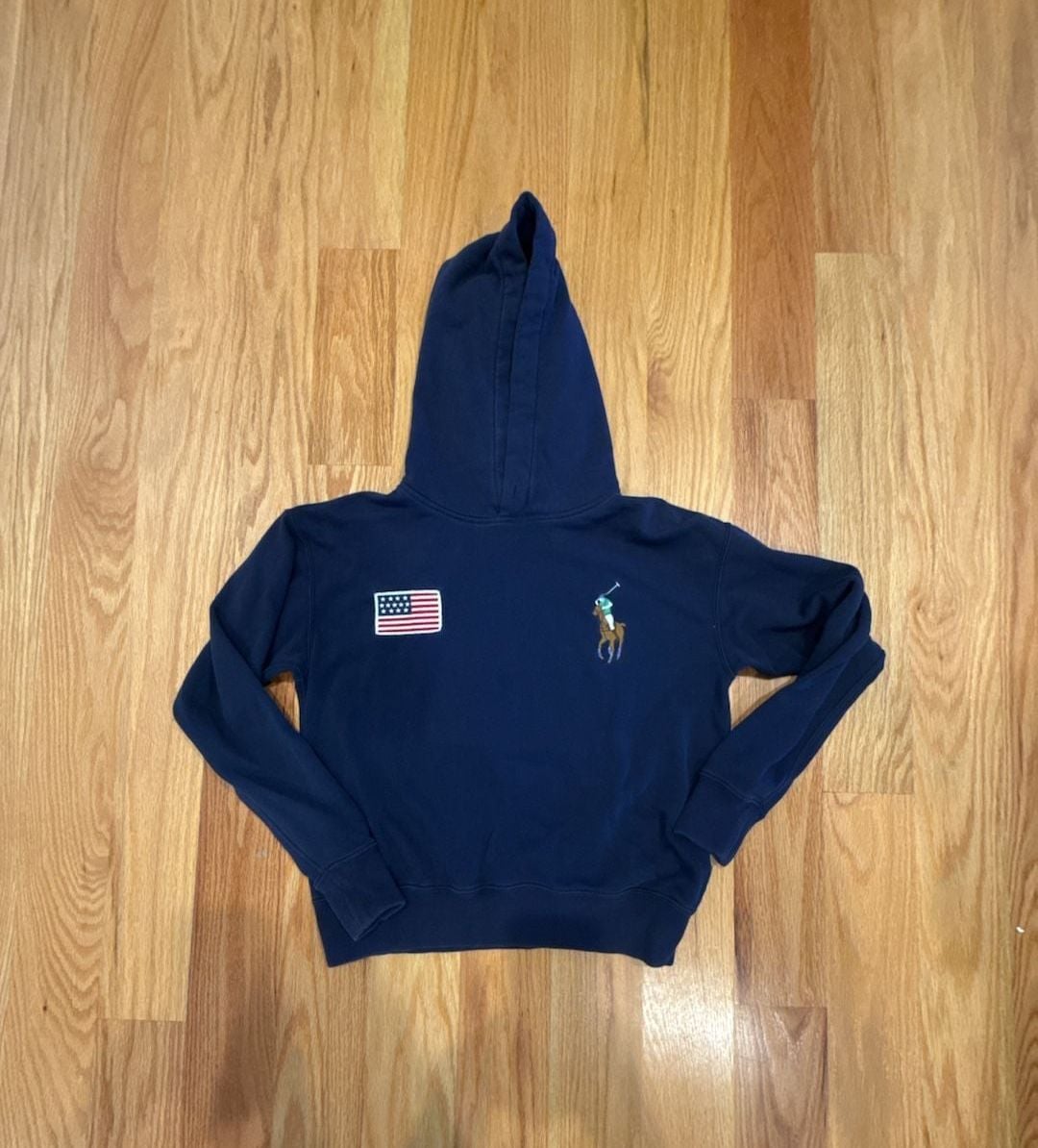 Polo Ralph Lauren USA Flag Big Pony Hoodie Navy
Missing hood string 2