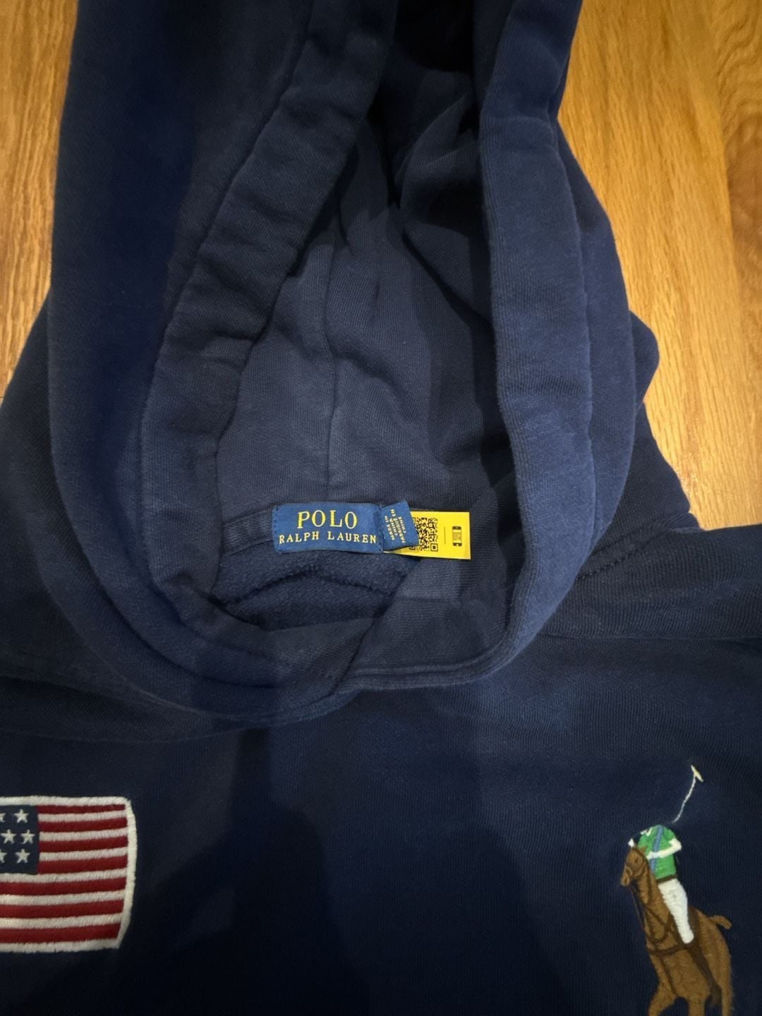 Polo Ralph Lauren USA Flag Big Pony Hoodie Navy
Missing hood string 3