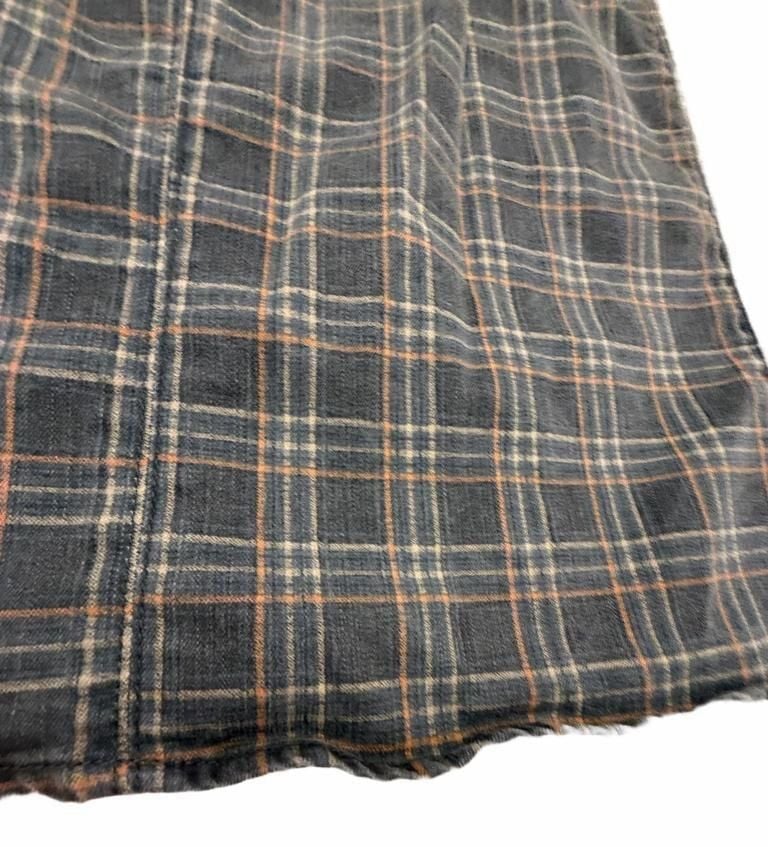 JOLT Womens Plaid Mini Skirt Gray Brown Pleated Slit Y2K Preppy Academia 5