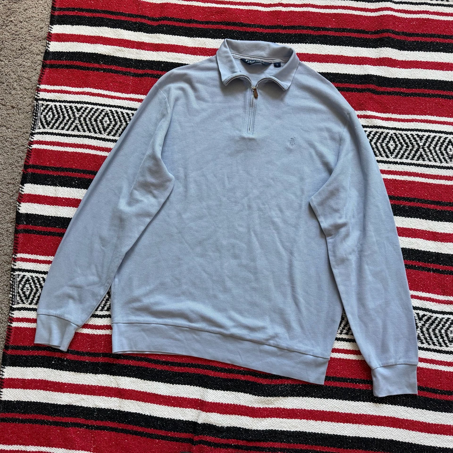 Rare Vintage Polo Ralph Lauren Thermal 1/4 Zip Sz L 2