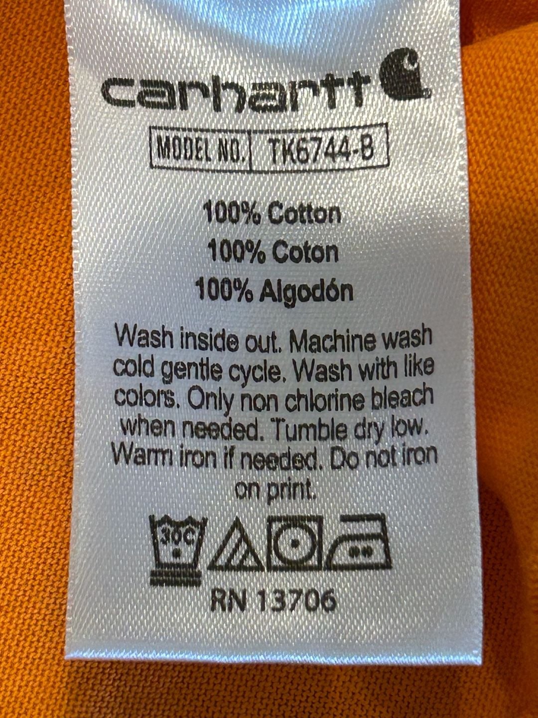 Carhartt Premium Provisions Deer Pocket T-Shirt Size M (10-12) Orange 7