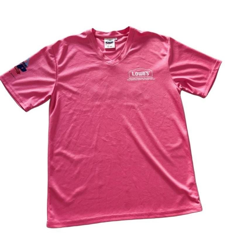 Lowe's Store Cup Size M Pink V-Neck T-Shirt 2