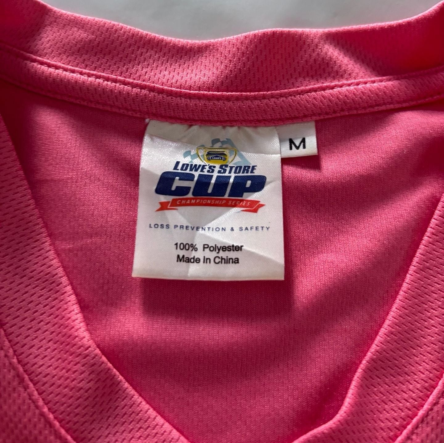 Lowe's Store Cup Size M Pink V-Neck T-Shirt 3