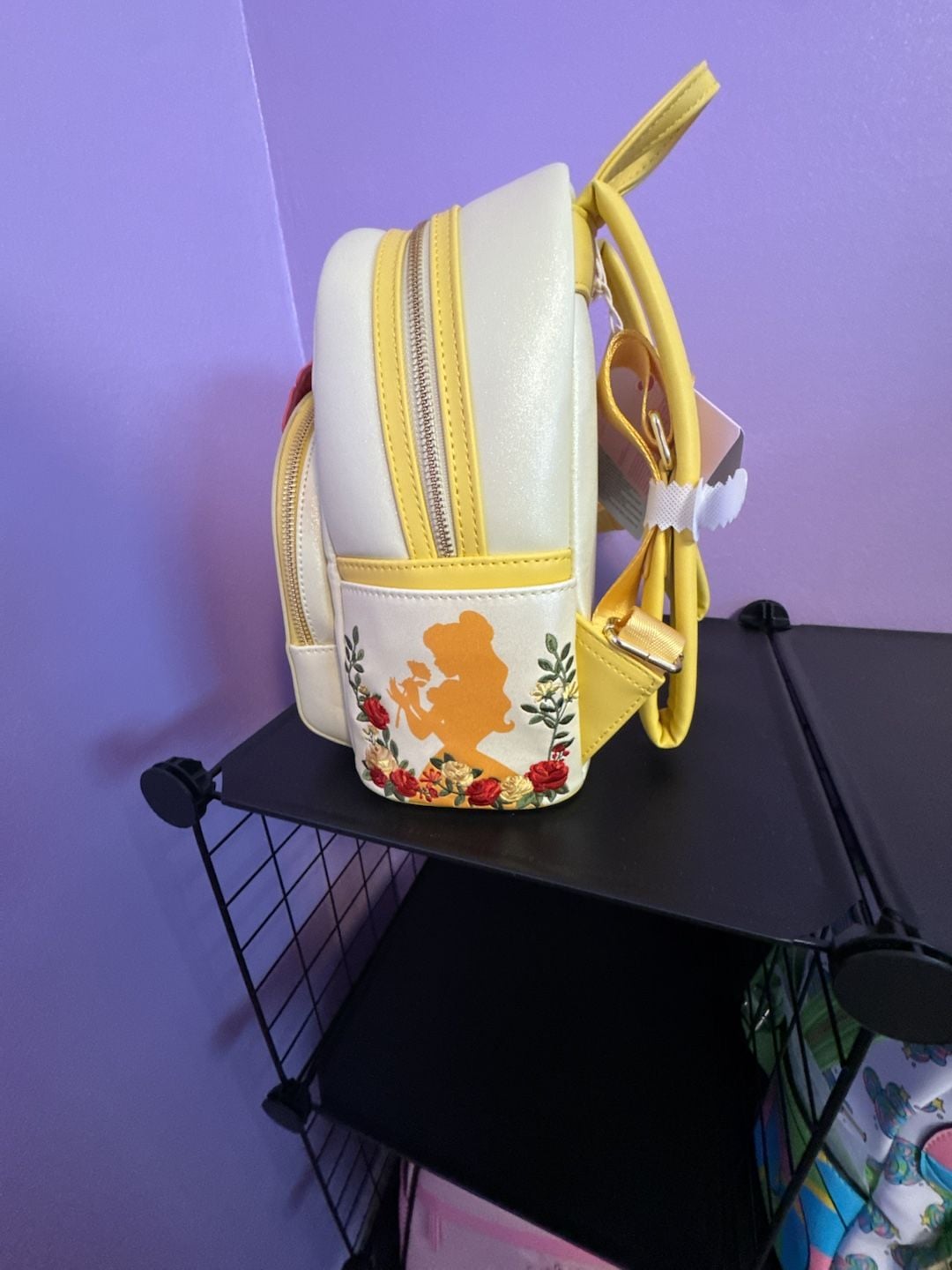 Loungefly Disney Beauty and the Beast Enchanted Rose Shimmer Mini Backpack 7