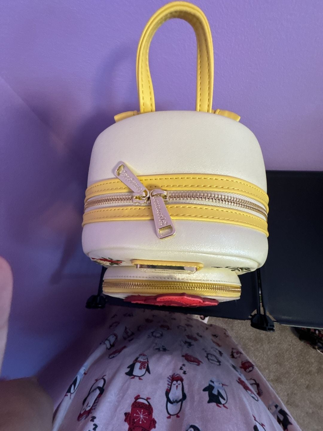 Loungefly Disney Beauty and the Beast Enchanted Rose Shimmer Mini Backpack 8
