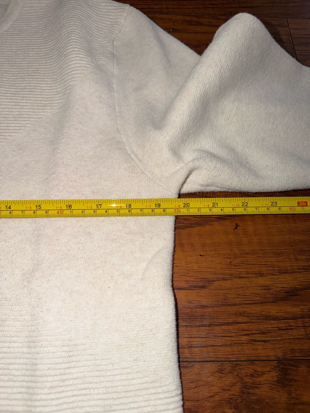 Zara Textured Knit Crew Neck Sweater Off White 5