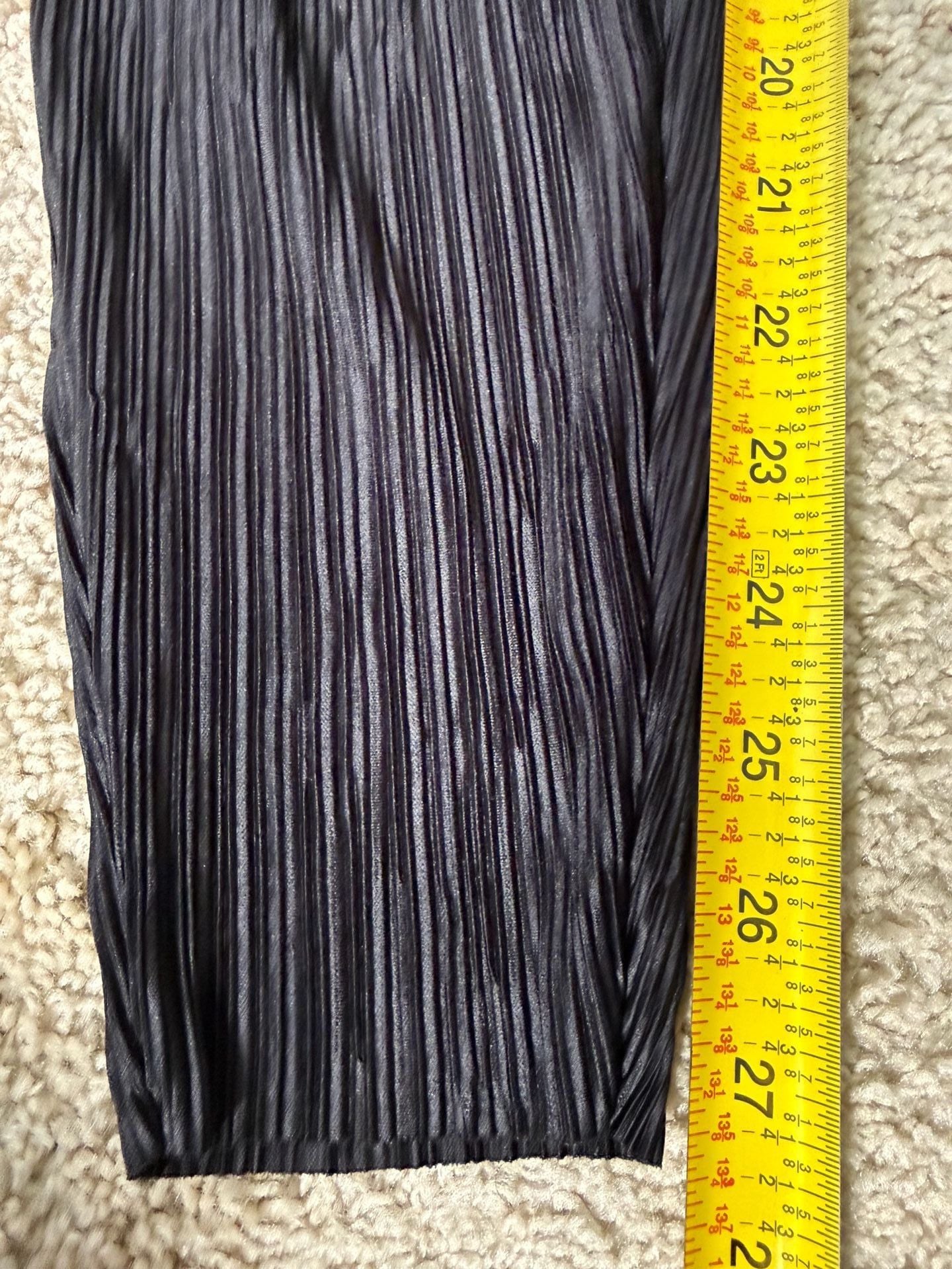 Nothing Fits But Black Plisse Long Sleeve Jumpsuit tapered legs 7
