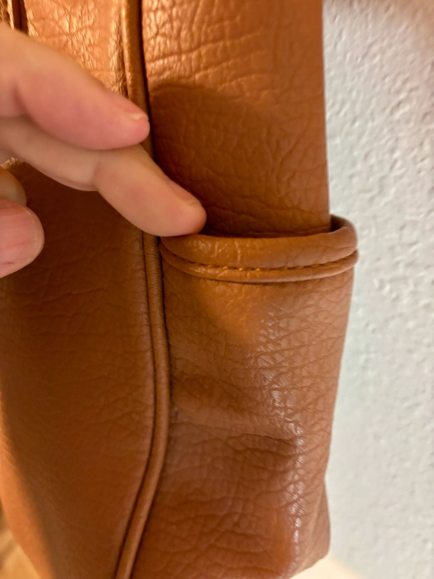 Reflections Brown Faux Leather Tote Shoulder Bag 7